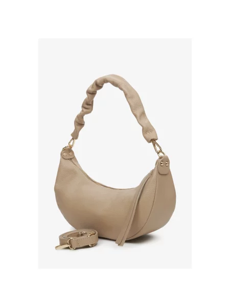 Кожаная сумка Estro бежевая