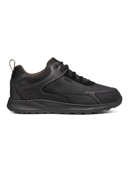 Sneakersy Geox zamszowe sznurowane czarne