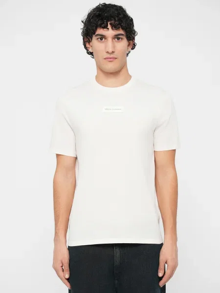 ARMANI EXCHANGE Tricou crem bej