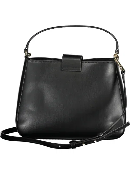 Lniana torebka Tommy Hilfiger czarna