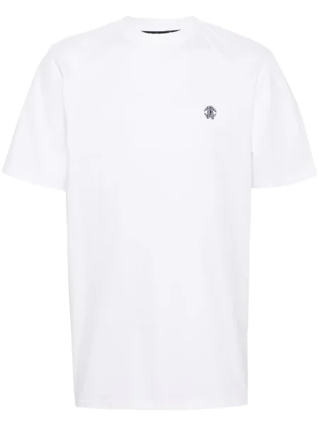 Tricou Roberto Cavalli cu broderie alb