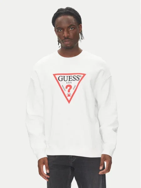 Hanorac Guess Jeans alb