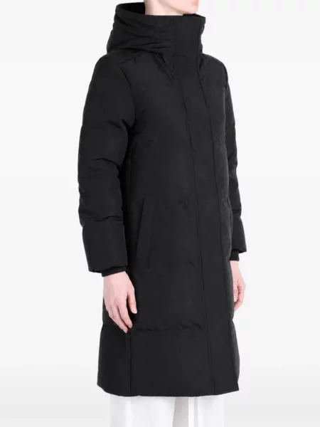 Palton Canada Goose cu glugă negru