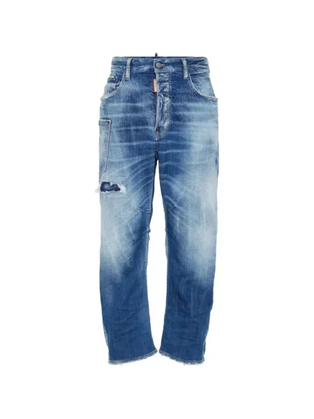 Blugi Dsquared2 zdrențuiți albastru
