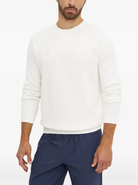 Pulover Guess cu autograf alb