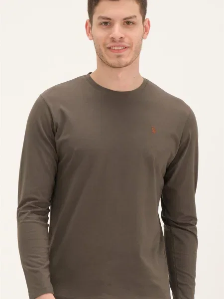 Majica z dolgimi rokavi Dewberry z dolgimi rokavi rjava