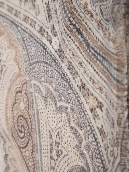 Fular Dell'oglio cu imagine cu model paisley gri