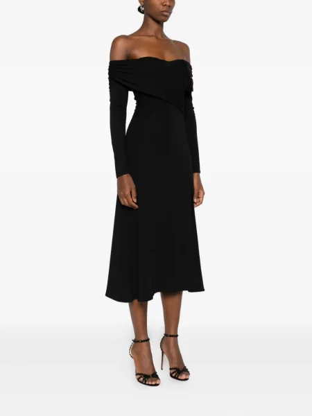 Rochie midi Roserry până la genunchi de costum negru