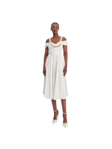 Sukienka midi Elisabetta Franchi biała