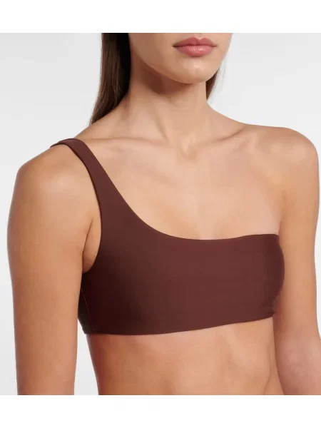 Bikini Jade Swim cu un umăr gol maro