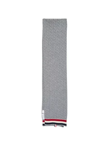 Fular Thom Browne tricotate gri