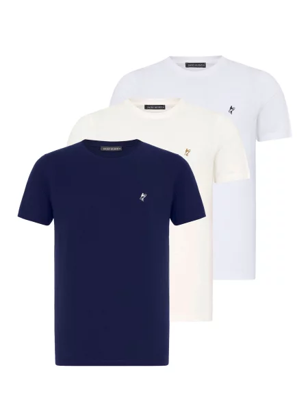 Jacey Quinn Majica kremna / mornarska / rdeča bela