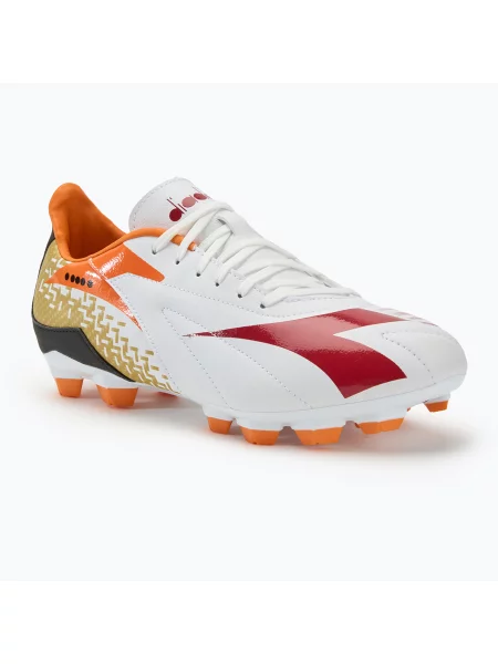 Кросівки футбольні Diadora Maximus Elite R LPU white/chili pepper/russet orange білі