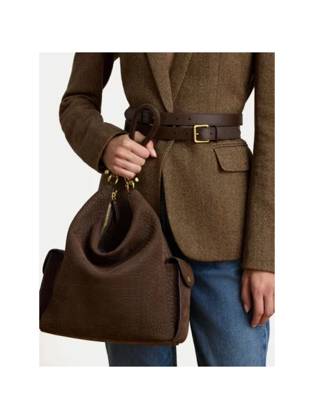 Torebka LAUREN RALPH LAUREN brązowa