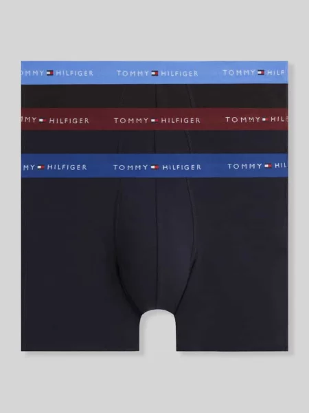 Spodnie z mieszanki bawełny w zestaw 3 szt. Tommy Hilfiger czarne