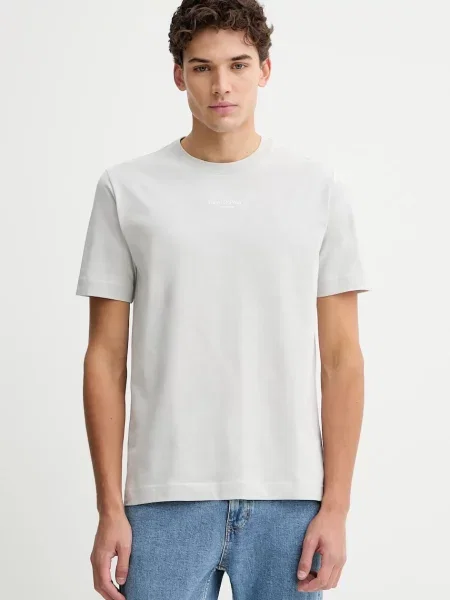 T-shirt o kroju regular fit z czystej bawełny Marc O'polo szara