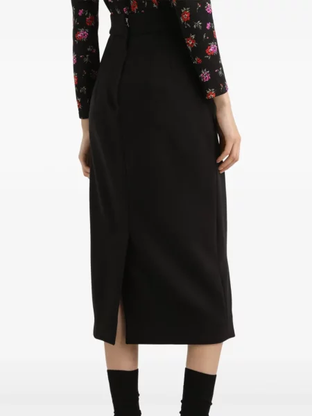 Μίντι μίντι φούστα Dolce & Gabbana με ψηλή μέση μαύρο