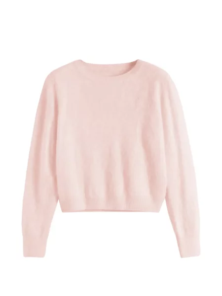 Pulover Chinti & Parker cu decolteu rotund roz