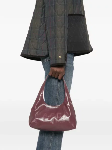 Geantă shopper A.p.c. cu imagine violet