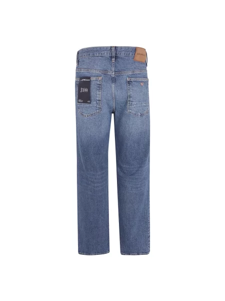 Szerokie jeansy Emporio Armani niebieskie