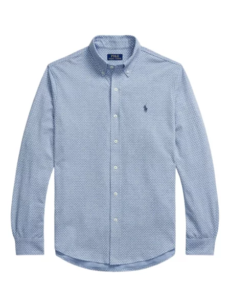 Pletene sportske kratke hlače Polo Ralph Lauren s printom bijela