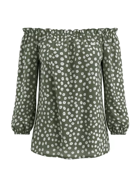 Imily Bluza zelena bela