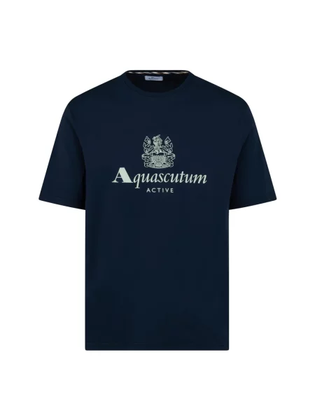 Koszulka Aquascutum z logo niebieska