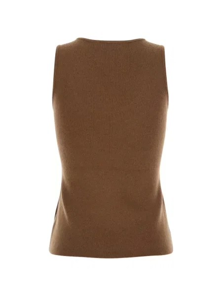 Top Max Mara din piele de căprioară maro