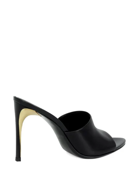 Papuci tip mules Potamy din piele negru