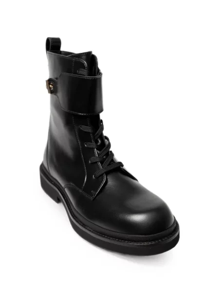 Botine Boss cu șireturi din piele negru