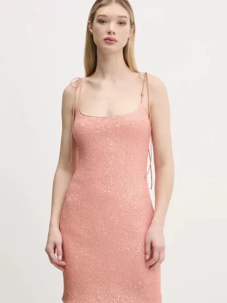 Obleka HUGO oranžna