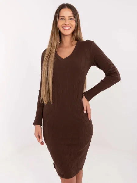 Rochie Rue Paris de costum maro