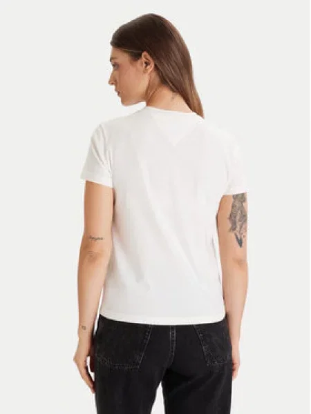 Tommy Jeans Majica Party Flag Écru