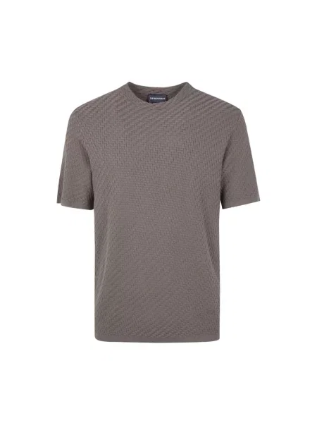 Dzianinowy sweter Emporio Armani szary