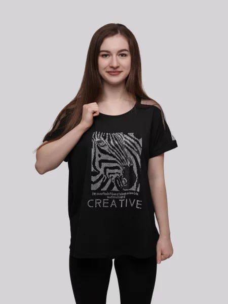 Футболка LUMO віскоза/поліестер чорний