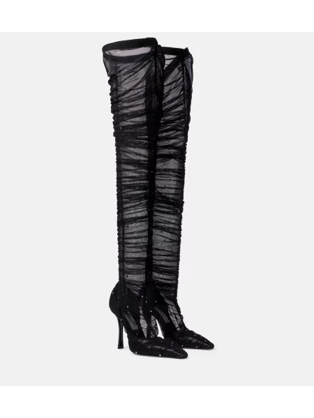 Cizme Jimmy Choo din tul negru