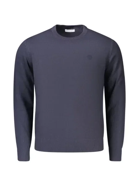 Pulover North Sails cu broderie cu decolteu rotund albastru