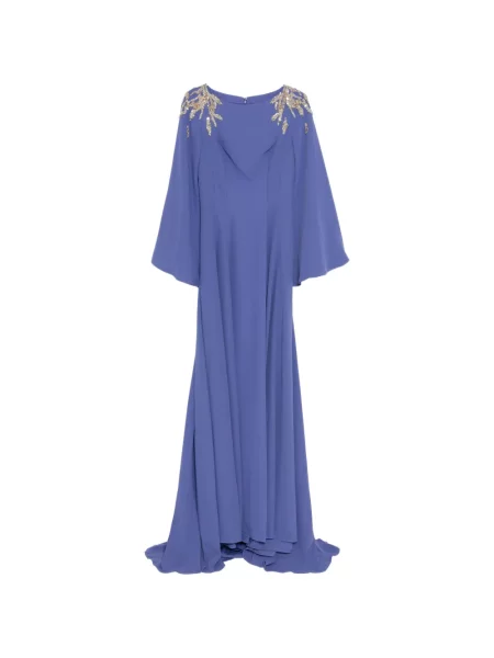 Rochie Saiid Kobeisy din crep albastru
