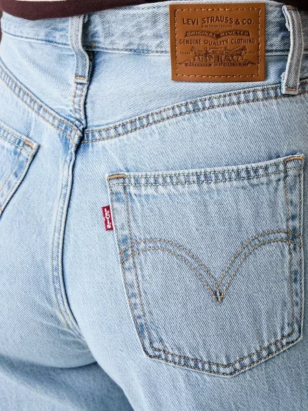 Levi's дънки wide leg дамски RIBCAGE WIDE LEG синьо