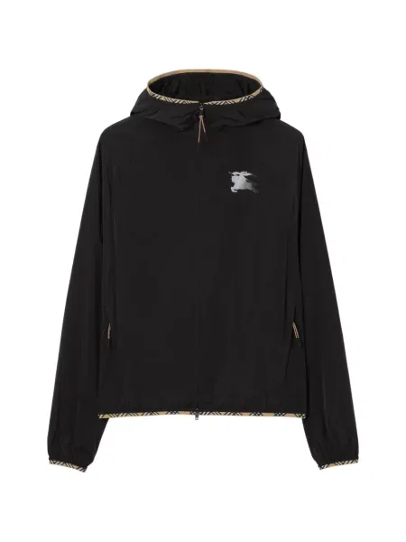 Geacă Burberry cu glugă negru