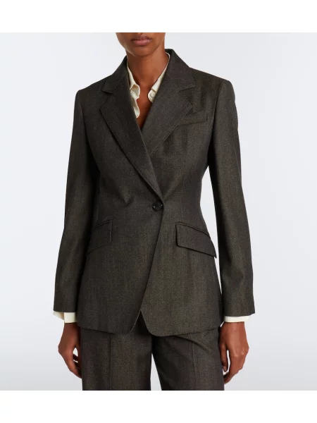 Volneni dvoredni blazer Max Mara črna