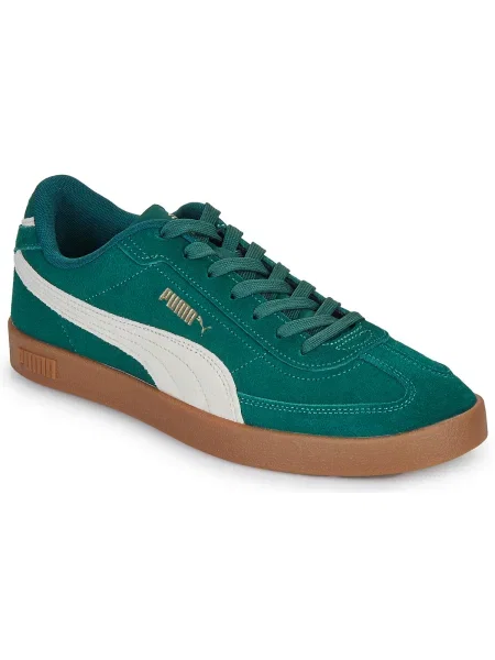 Pantofi Puma din piele de căprioară verde