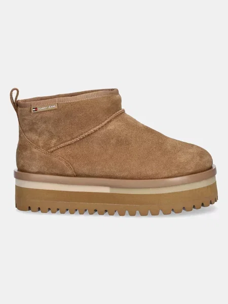 Tommy Jeans Bocanci | piele bej