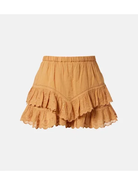 Pantaloni scurți Marant Etoile cu broderie bej