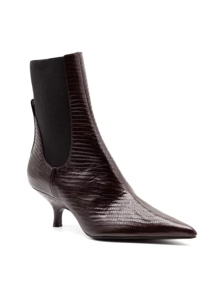 Buty do kostki Gia Borghini skórzane brązowe