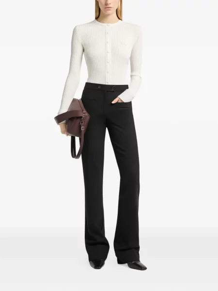 Cardigan Courreges tricotate alb