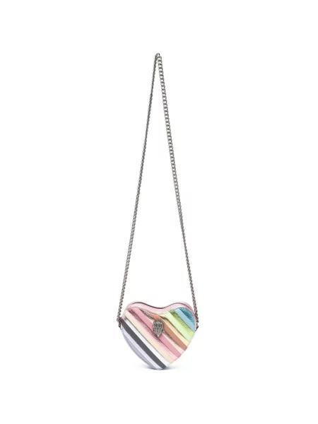 Torebka crossbody Kurt Geiger w paski różowa