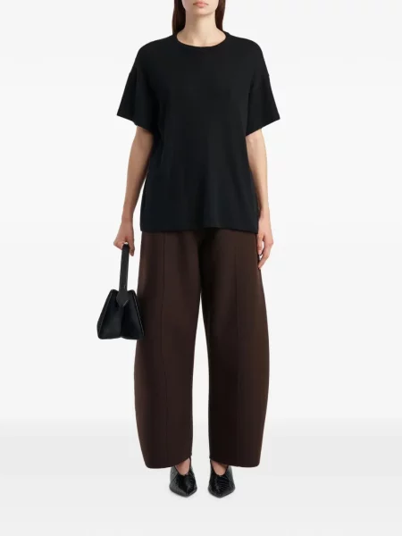 Pantaloni Khaite de lână maro