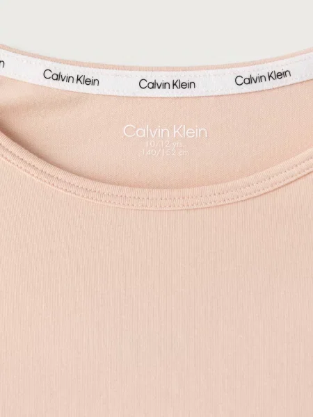 Calvin Klein Underwear kétrészes pizsama gyerek elasztánnal narancsszínű