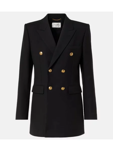 Sacou Saint Laurent de lână negru